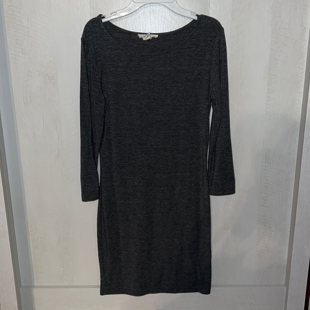 Women’s Long Sleeve Dark Grey Bodycon Dress. Size MEDIUM